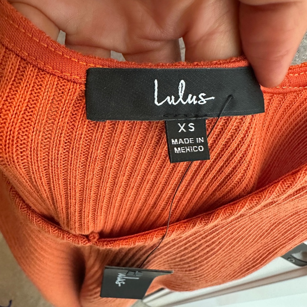 Lulu's Rust Orange Ribbed Midi Tank Dress - Picture 11 of 13